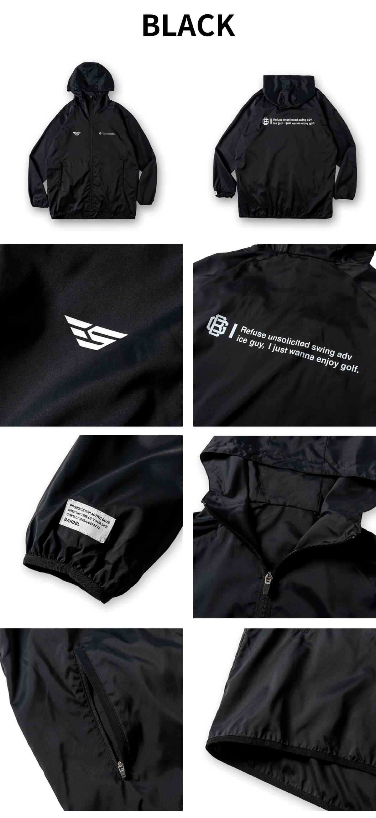BANDEL バンデル ゴルフウェア 大西翔太コラボ ZIP HOODIE