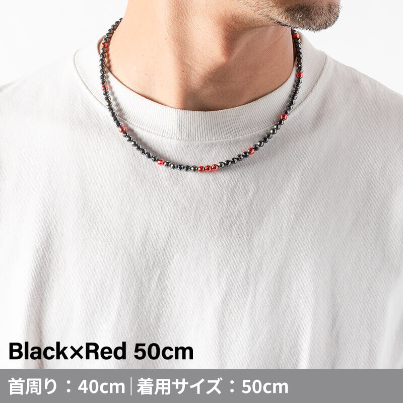 バンデル 公式 BANDEL 磁気ネックレス ギャラクシー Galaxy Black Red  ヘルスケア おしゃれ メンズ 効果 強力 肩こり 首こり ネックレス プレゼント｜bandel-official｜02