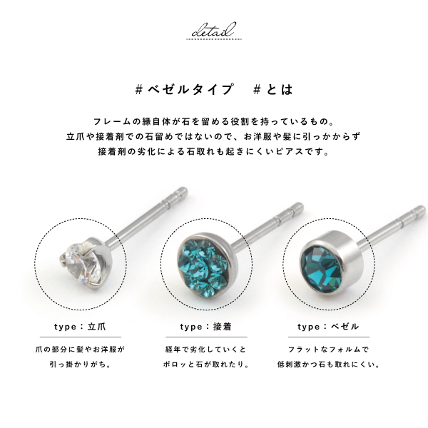 ピアス スタッド ステンレス サージカルステンレス 316L 金属 