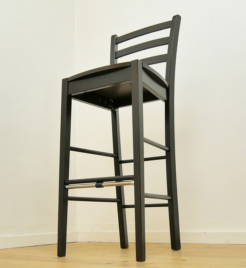 座面高 76cm 70cm 台 木製 ハイカウンター チェア 補強桟有り 409 カプチーノ こげ茶色 業務用 人気1m以上の高いカウンターに合う椅子