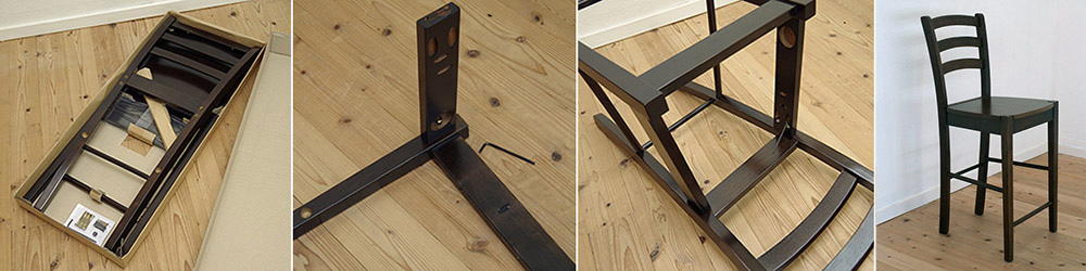 ショップ店舗用にも人気合わせやすいブラウン色チェア