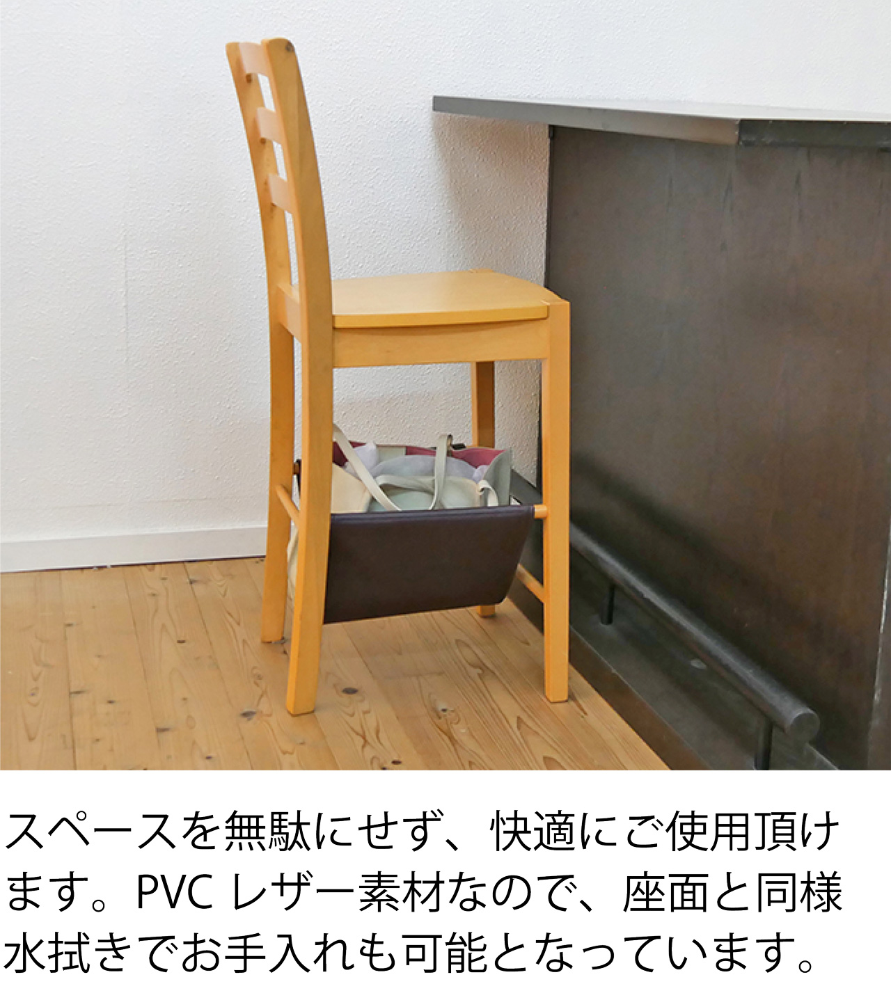 木製カウンターチェア 座面高60cm CCK408 ナチュラル ビーチ色