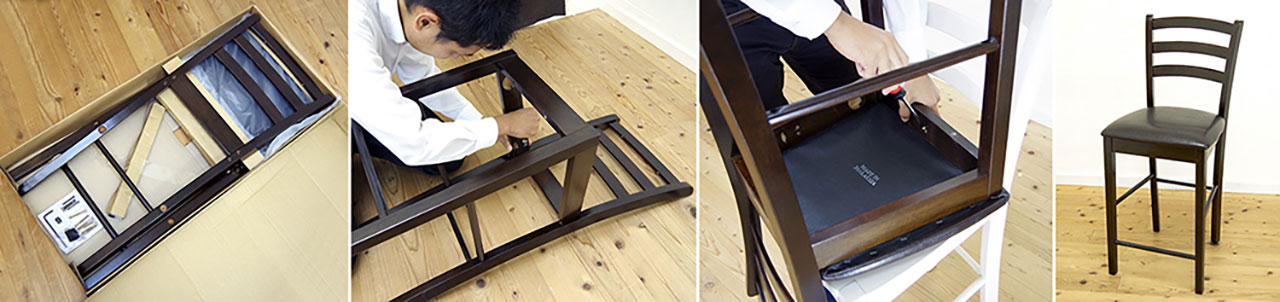 ショップ店舗用にも人気合わせやすいブラウン色チェア