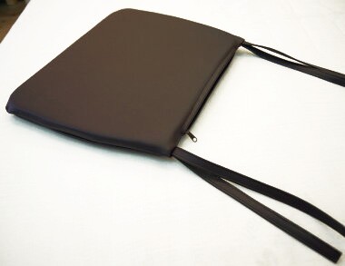 チェア座面用レザー 合成皮革シートクッション 両サイド固定用ひも付き