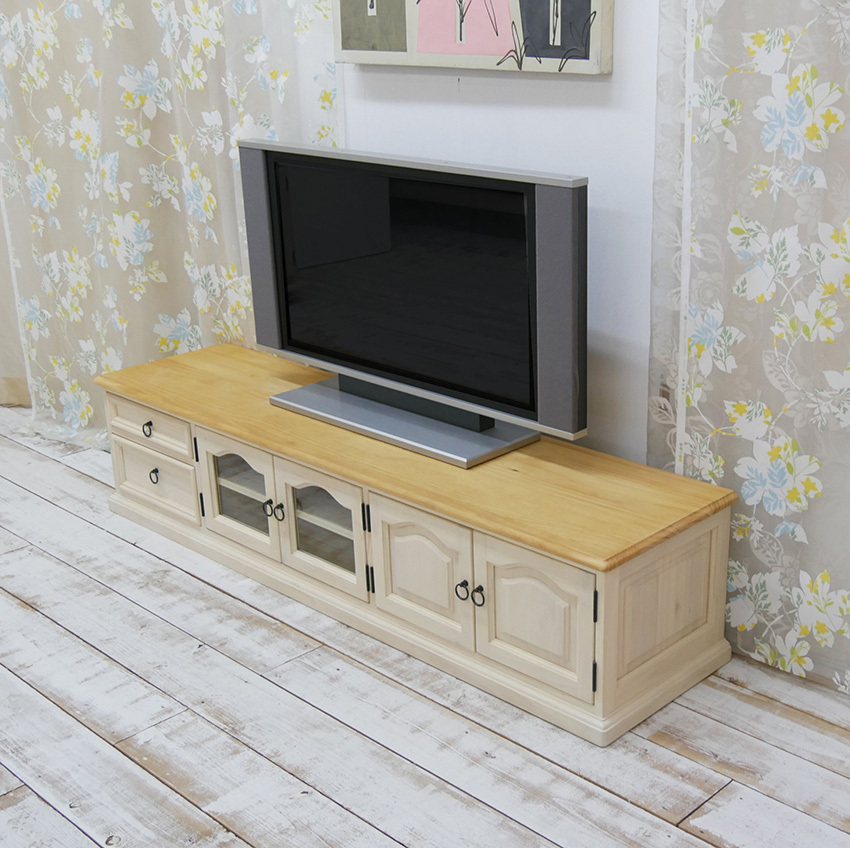 無垢パイン材　テレビボード カントリーテレビ台50インチ対応｜幅150cm｜パインファクトリー