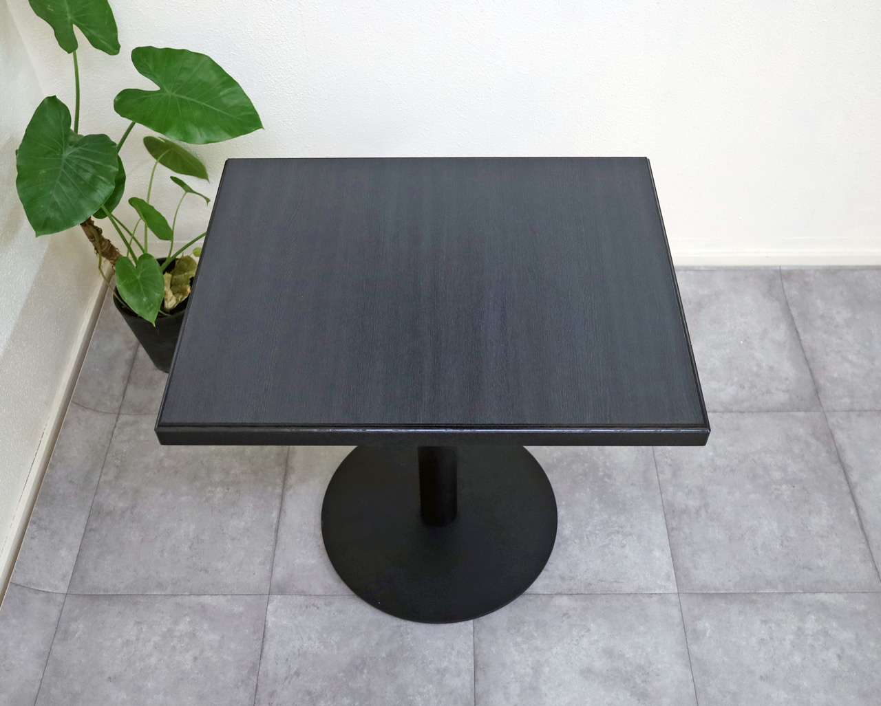 1本脚飲食店用テーブルセット CDK383CAチェアセット 75cm-60cm角
