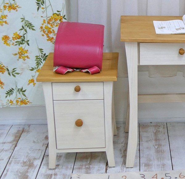 コンパクトデスク パインデスク 無垢学習机 -ミルキーバレンシア 木製