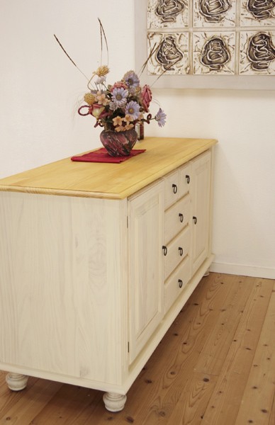 フレンチカントリー カウンターBF01 リング取手 白いキッチン