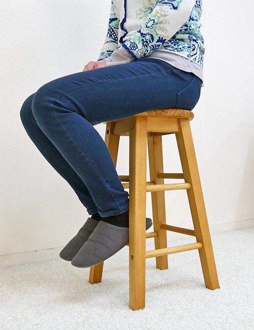 無垢木製 スツール カントリーキッチンスツール 座面55cm M