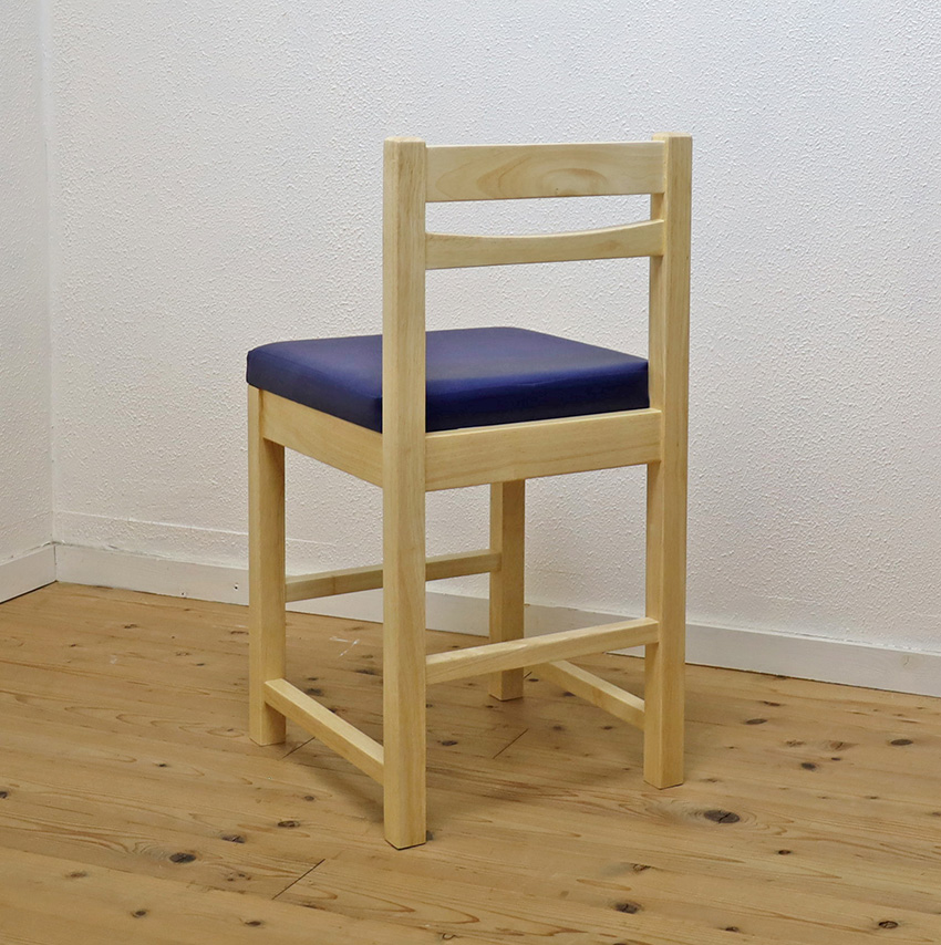 木製 座面高50cm カウンターチェア 彩花 ナチュラル色 コンパクト 椅子