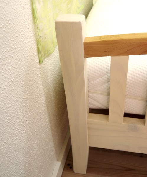 白いカントリーパインシングルベッド フレームのみ カントリーすのこ