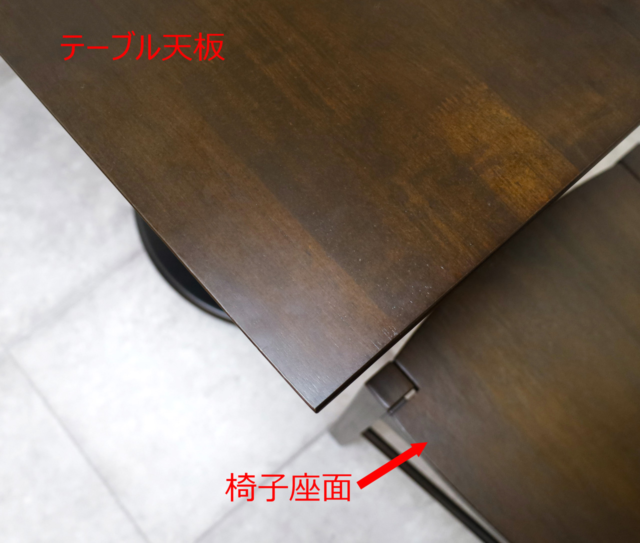 お揃いの飲食店用テーブルセット 1本脚 業務用テーブルセット 75cm