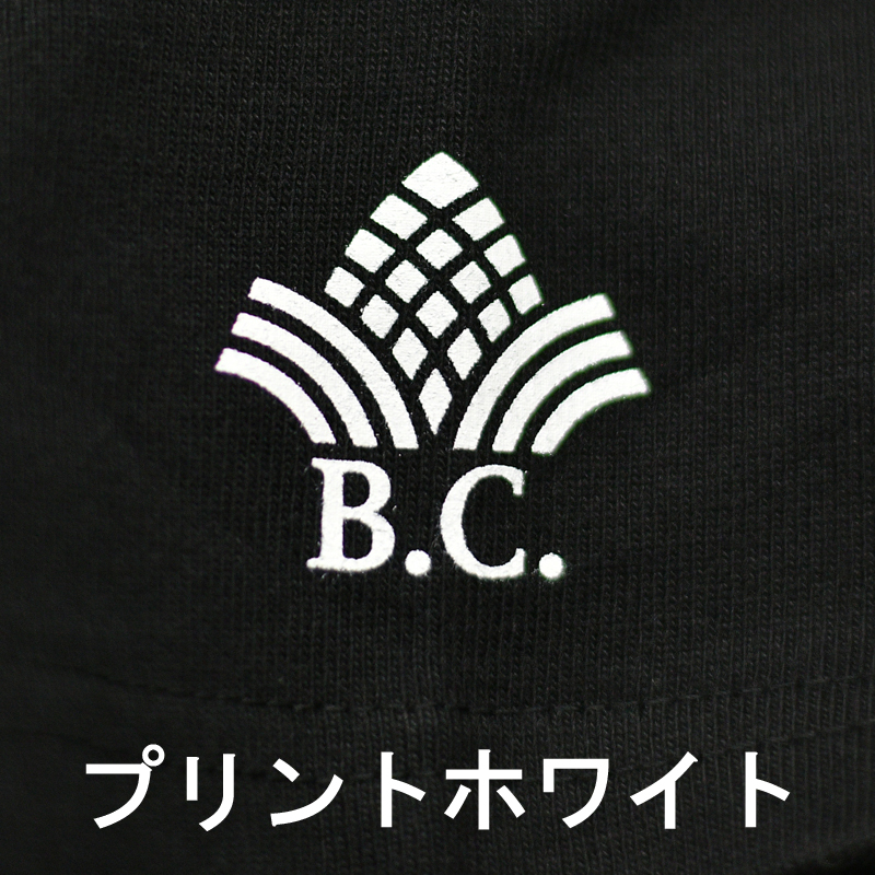 Tシャツ 半袖 BCロゴプリント 黒くて厚い生地 ブラック 無地 バンクスコレクション