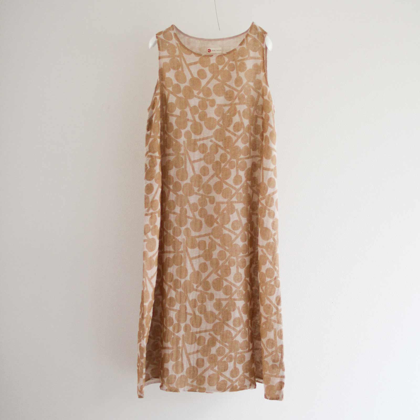 かやキノミ ノースリーブ ワンピース 【メール便対応】 綿100％ 日本製