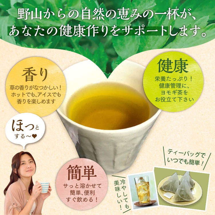 よもぎ茶 ティーパック ３g×15袋 国産 徳島県産 ヨモギ 無農薬 健康