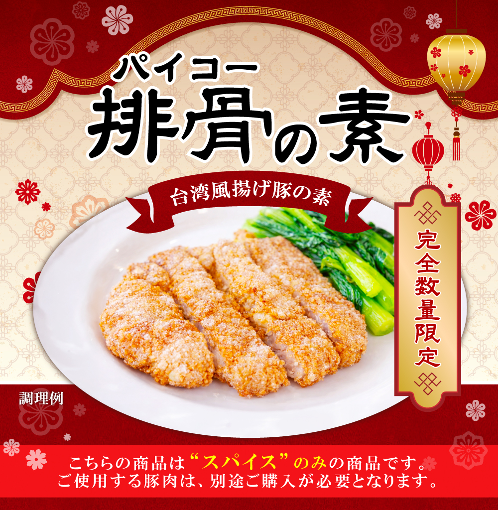 昭和レトロ 排骨飯 パイコーハン 食品サンプル 約21.5cm paiko_lp_01.jpg