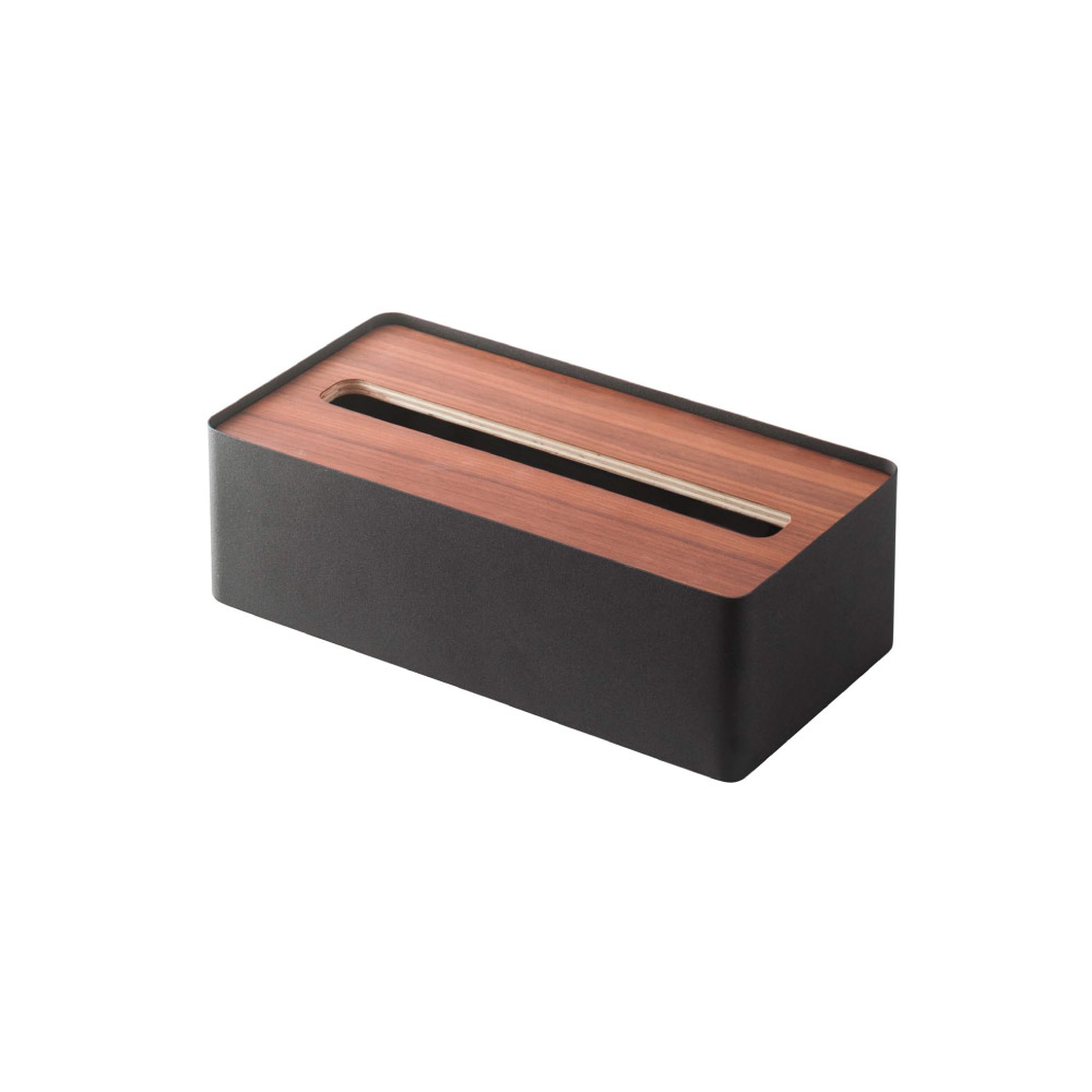 リン 蓋付きティッシュケース Ｌ 山崎実業 BOX ケース 箱 カバー ペーパー インテリア リビング 木目 RIN サニタリー 衛生 生活 | 山崎実業 | 01