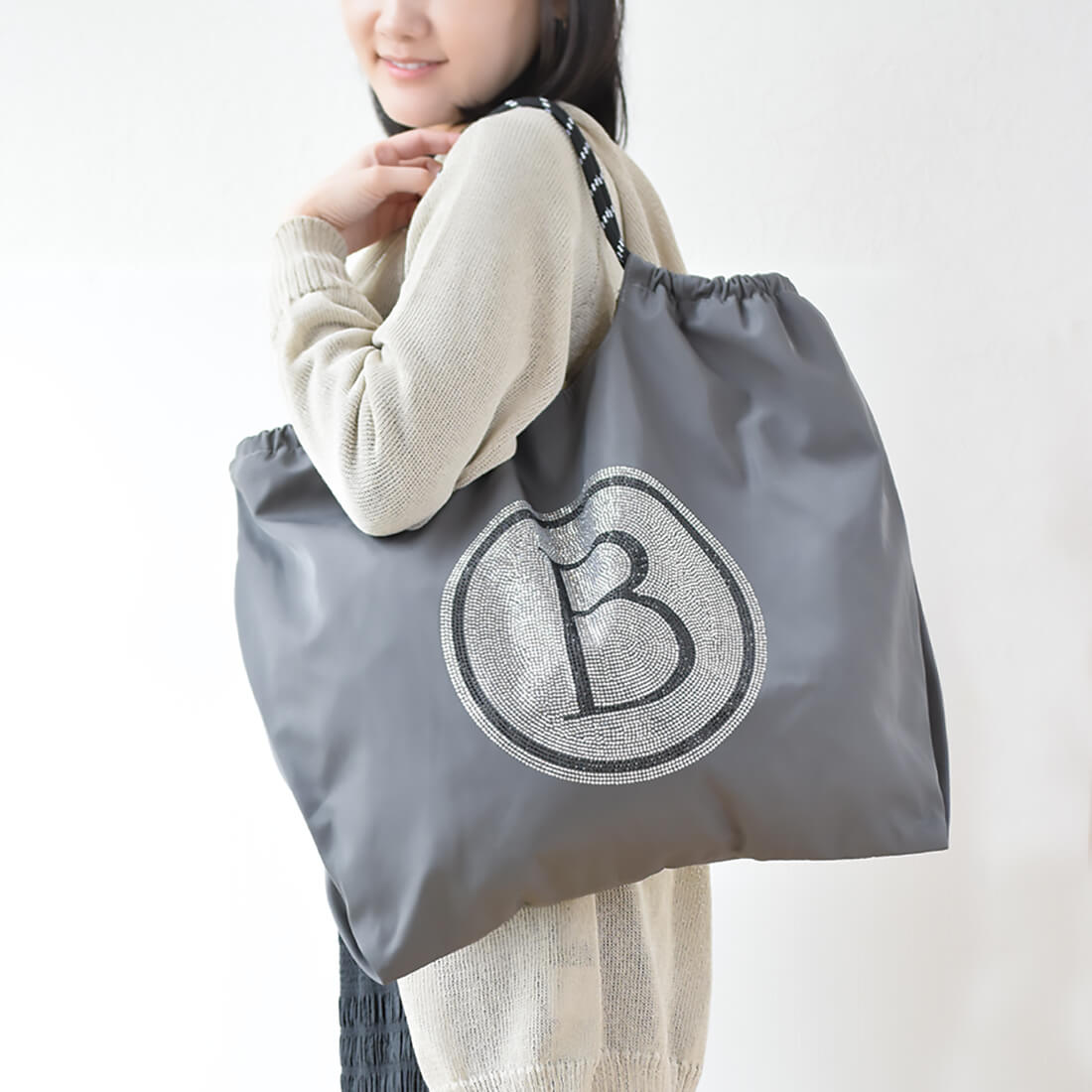 BARCOS Bマーク入りラインストーンバッグ レディース 全2色