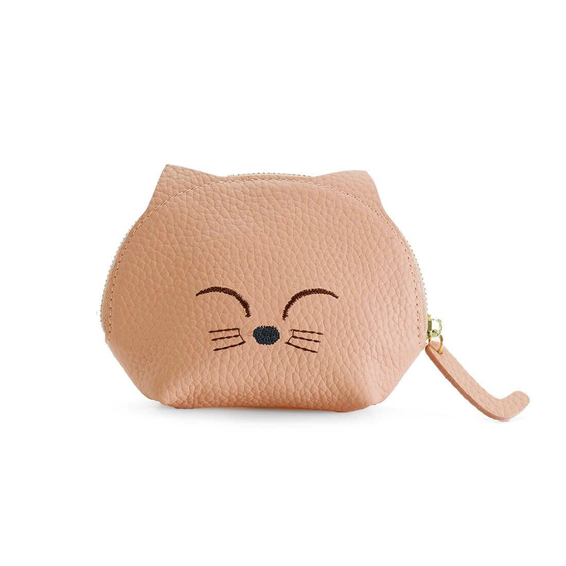 BARCOS（バルコス） ネコモチーフレザーポーチ レディース 全4色