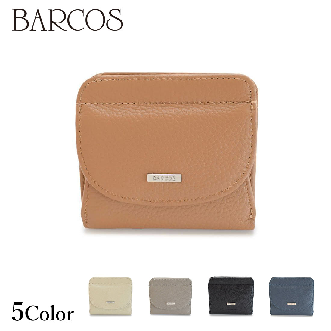 BARCOS（バルコス） シュリンクレザー薄型折財布 レディース メンズ 全