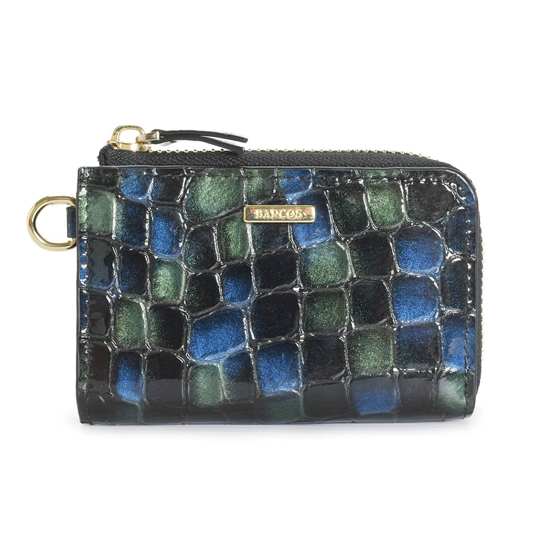 BARCOS（バルコス） 配色ソフトステンドガラスレザーミニ財布
