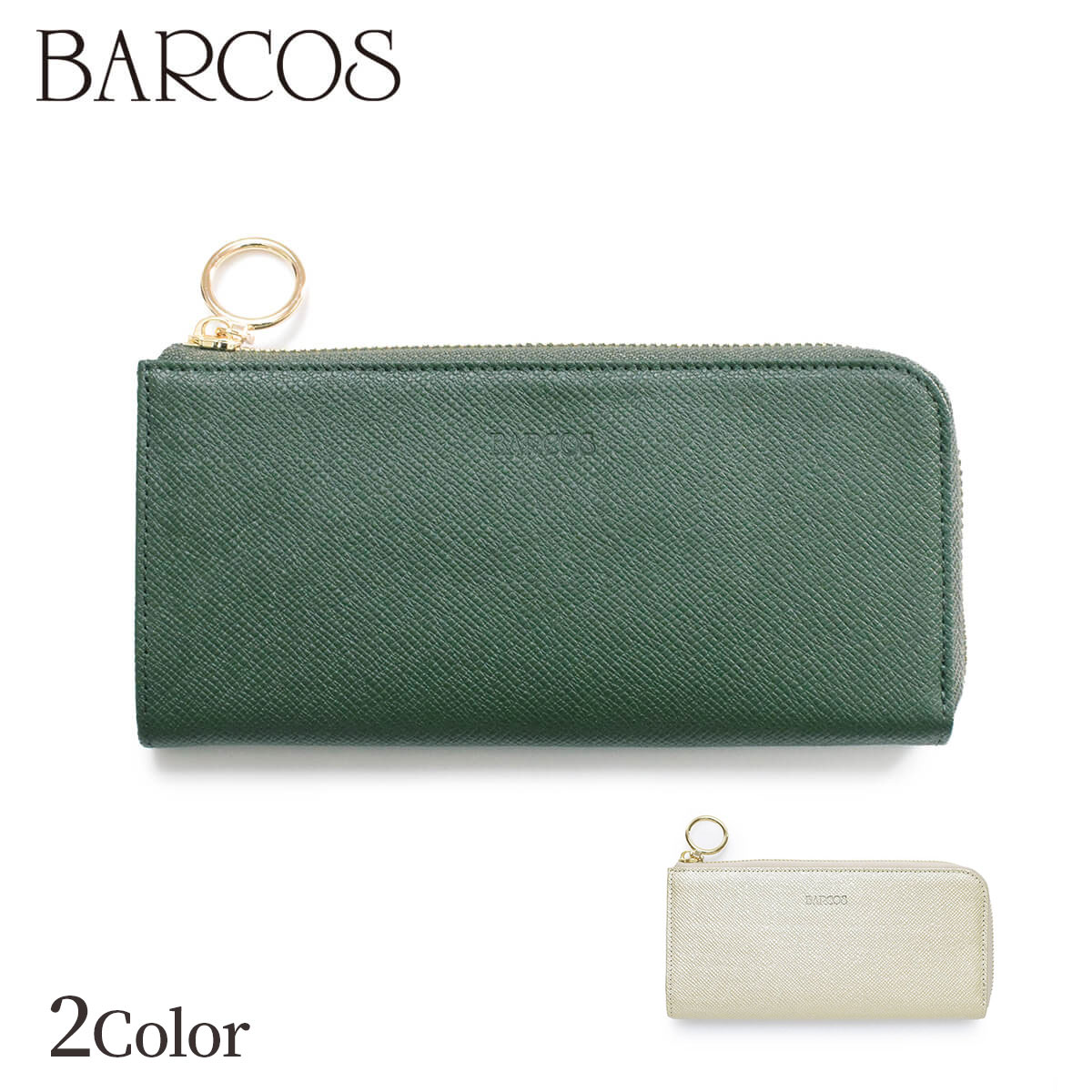 BARCOS GLウォレット L字型財布＜結〜ゆい〜L＞ 金の財布 緑の財布 レディース 全2色 ONESIZE バルコス