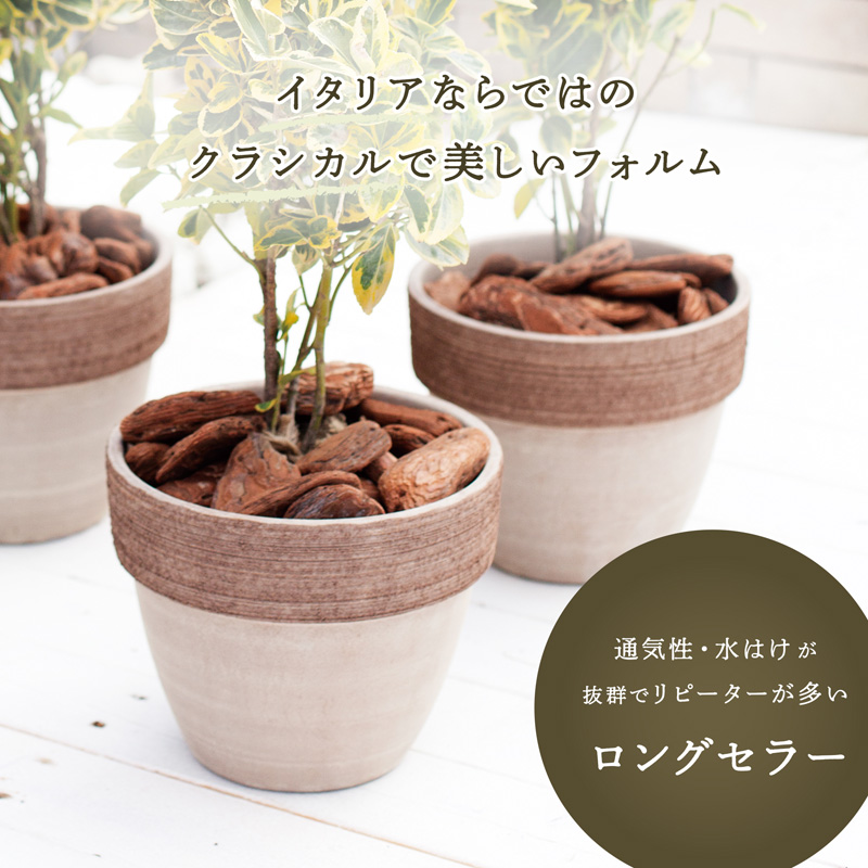 植木鉢 テラコッタ パラディオ モカ・グラフィアート 8号 関連画像1