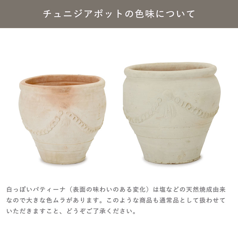 植木鉢 テラコッタ チュニジア ポット ガーランド L13号 : 植木鉢