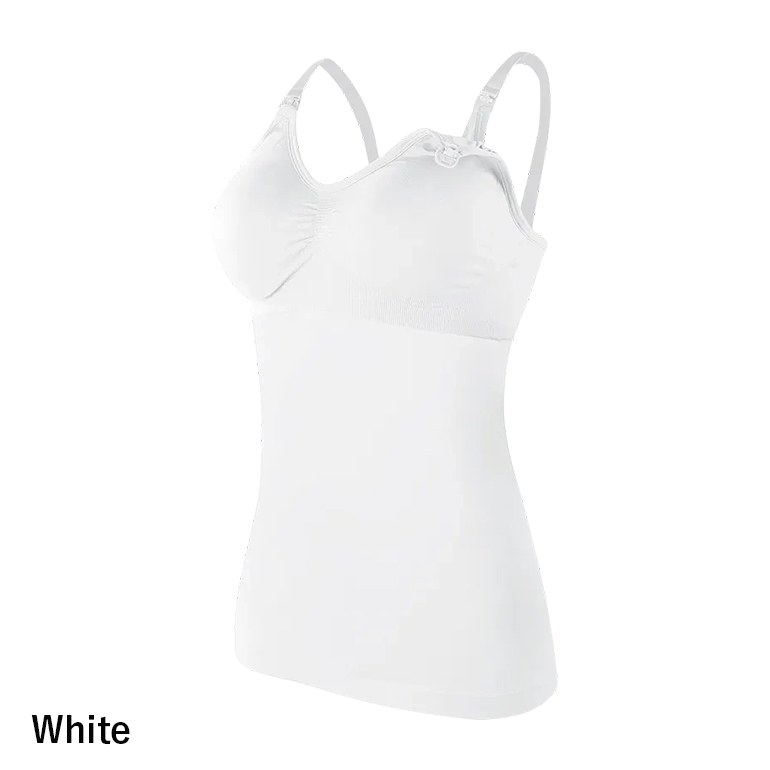 授乳キャミソールロング 授乳服 下着 マタニティ 取り外し 高弾力 パッド付 腰サポート 母乳 育児 妊娠中 産後 送料無料 | ブランド登録なし | 01