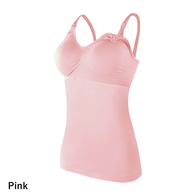 授乳キャミソールロング 授乳服 下着 マタニティ 取り外し 高弾力 パッド付 腰サポート 母乳 育児 妊娠中 産後 送料無料 | ブランド登録なし | 03