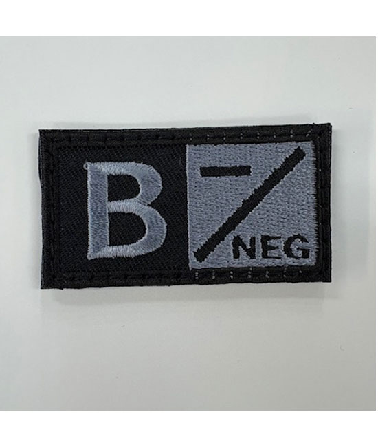 血液型パッチBLK(陸上自衛隊/迷彩/ワッペン/おみやげ/記念品/サバゲー