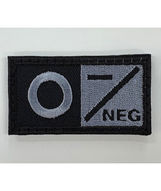 血液型パッチBLK(陸上自衛隊/迷彩/ワッペン/おみやげ/記念品/サバゲー