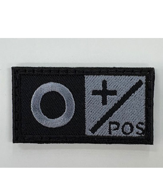 血液型パッチBLK(陸上自衛隊/迷彩/ワッペン/おみやげ/記念品/サバゲー