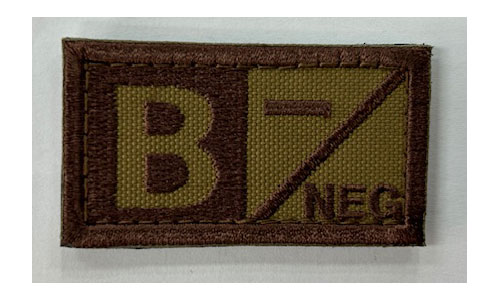 血液型パッチII(陸上自衛隊/迷彩/ワッペン/おみやげ/記念品/サバゲー