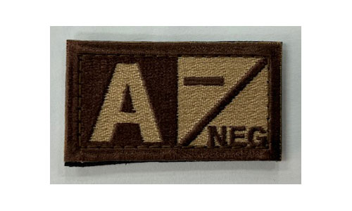 血液型パッチII(陸上自衛隊/迷彩/ワッペン/おみやげ/記念品/サバゲー