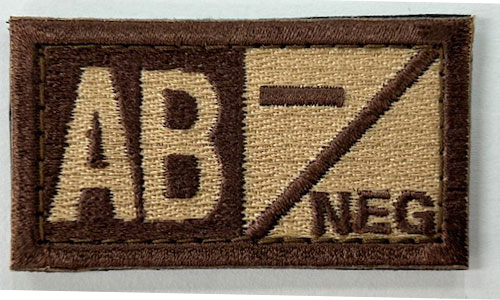 血液型パッチII(陸上自衛隊/迷彩/ワッペン/おみやげ/記念品/サバゲー