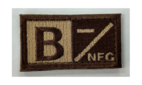 血液型パッチII(陸上自衛隊/迷彩/ワッペン/おみやげ/記念品/サバゲー