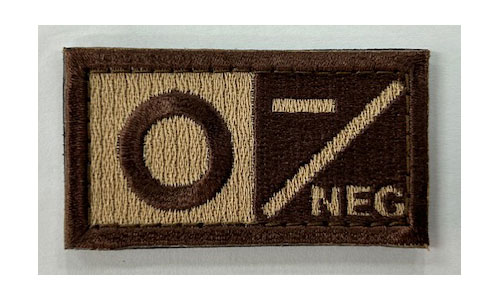 血液型パッチII(陸上自衛隊/迷彩/ワッペン/おみやげ/記念品/サバゲー