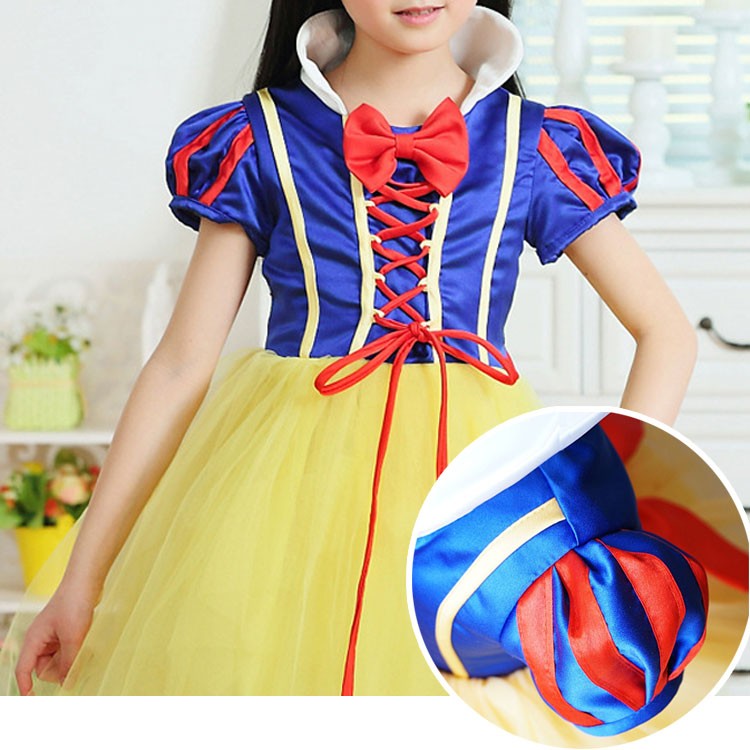 「新品」130cm白雪姫 キッズ コスプレ ドレス ハロウィン衣装