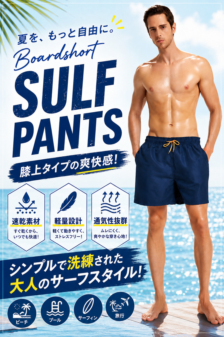 水着 メンズ 海パン サーフパンツ 大きいサイズ 海水パンツ インナー