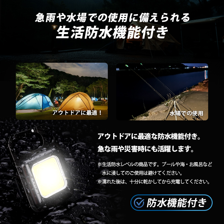 2個セット COB LED ライト ミニライト 最強 800lm 懐中電灯 ミニ投光器