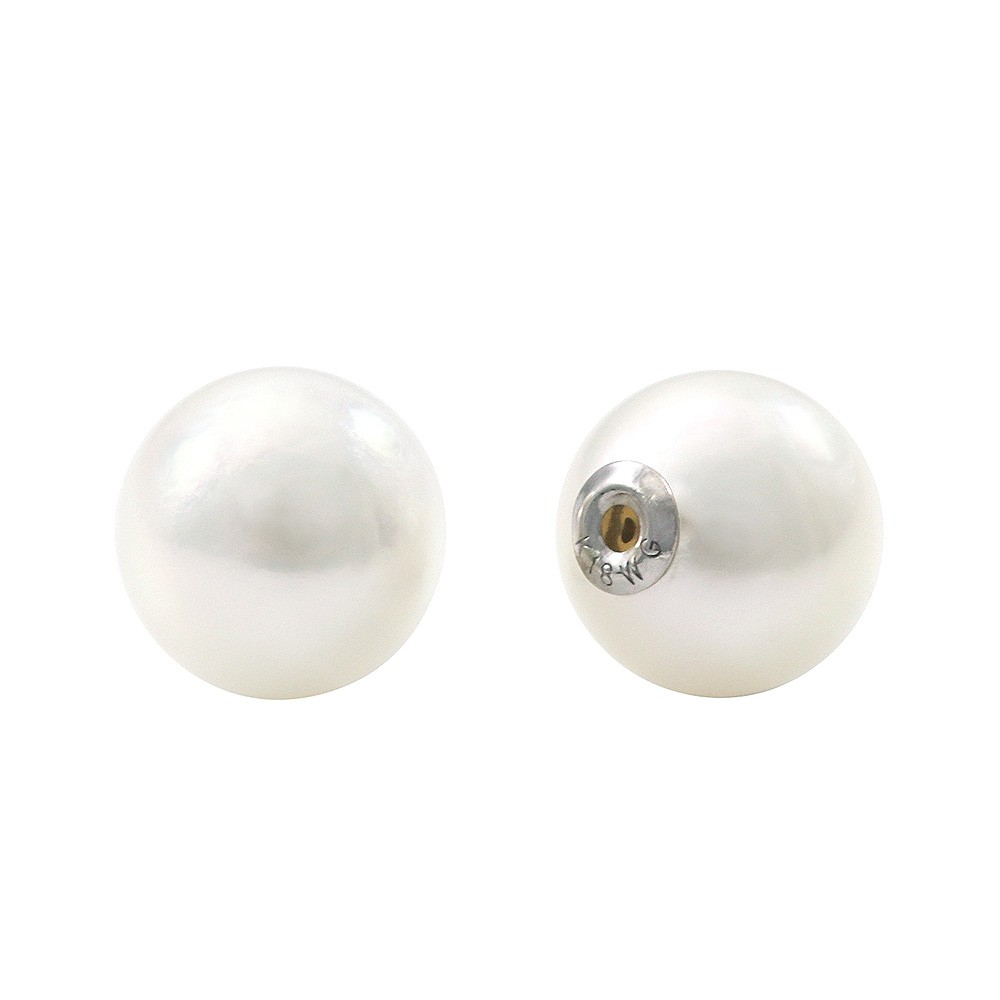 ピアスキャッチ パール 18金 8mm イエローゴールド ホワイトゴールド あこや 真珠 K18 18K キャッチだけ パーツ 女性 ピアスのキャッチ 母の日ギフト 花以外_2