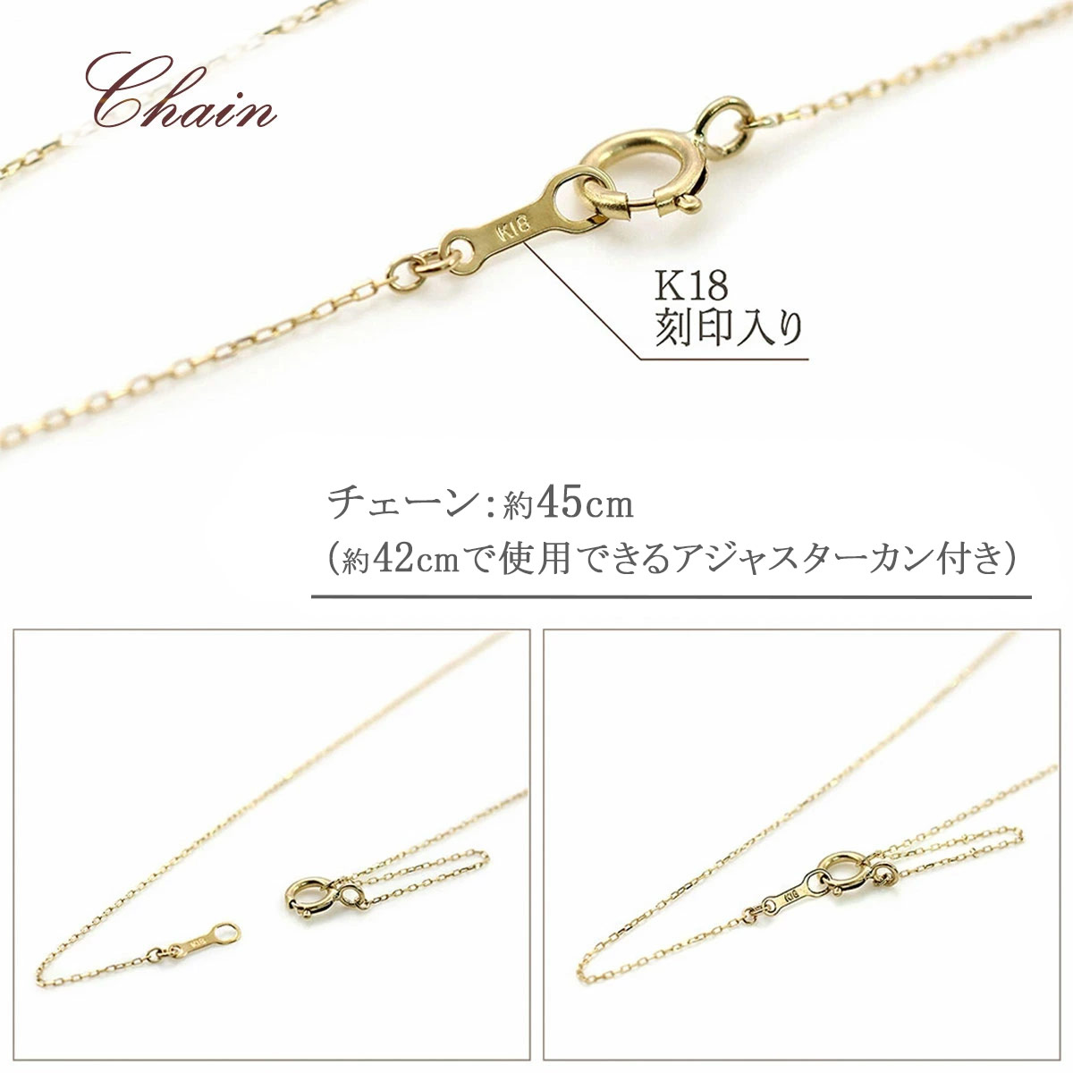 オパール ネックレス 天然石 18金 レディース 45cm 長い 18K イエロー