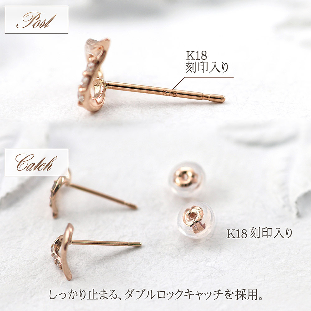 18金ピアス レディース ピアス プレゼント ダイヤモンド ハート