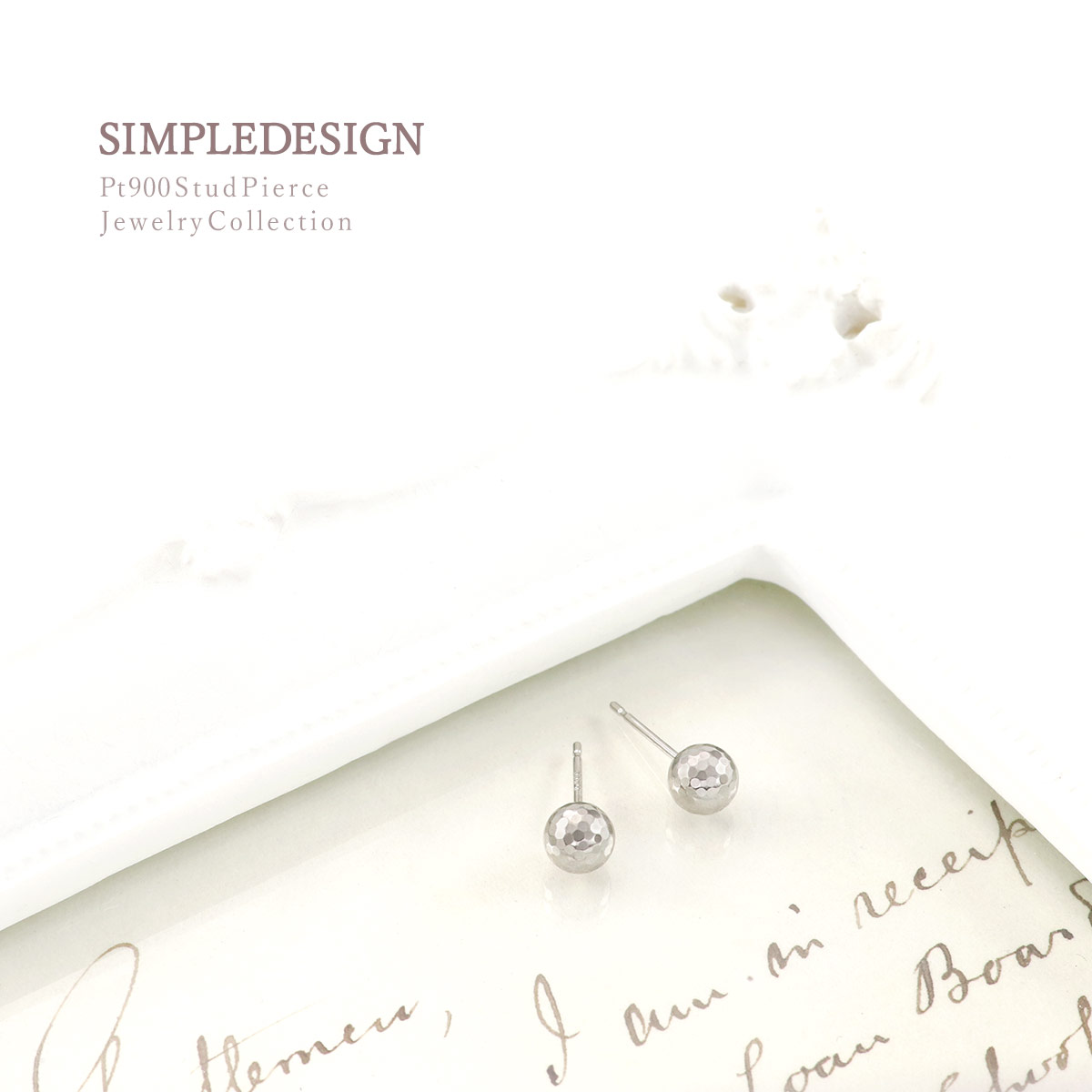 プラチナピアス ミラーボールピアス 5mm PTプラチナ