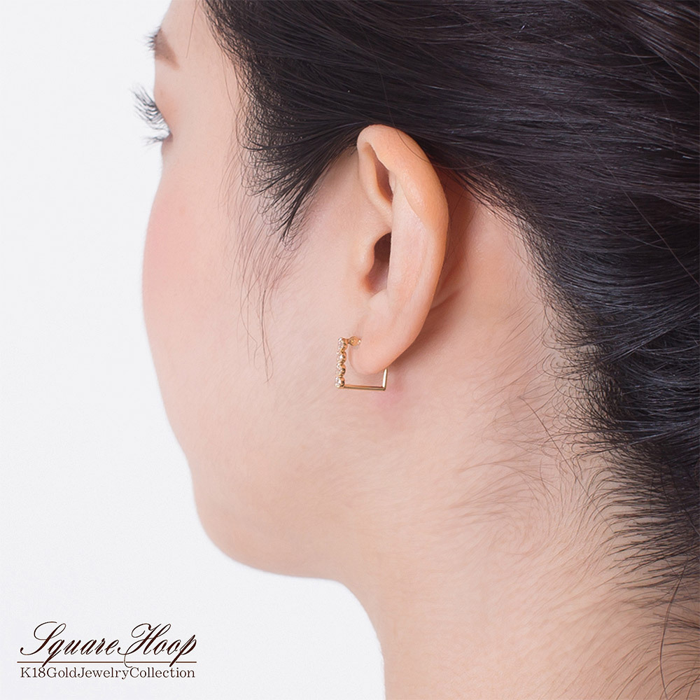 K18 ゴールド 可愛い　シンプル　フープピアス 18金 ピアス フープ シンプル 18k ゴールド ジュエリー K18 レディース