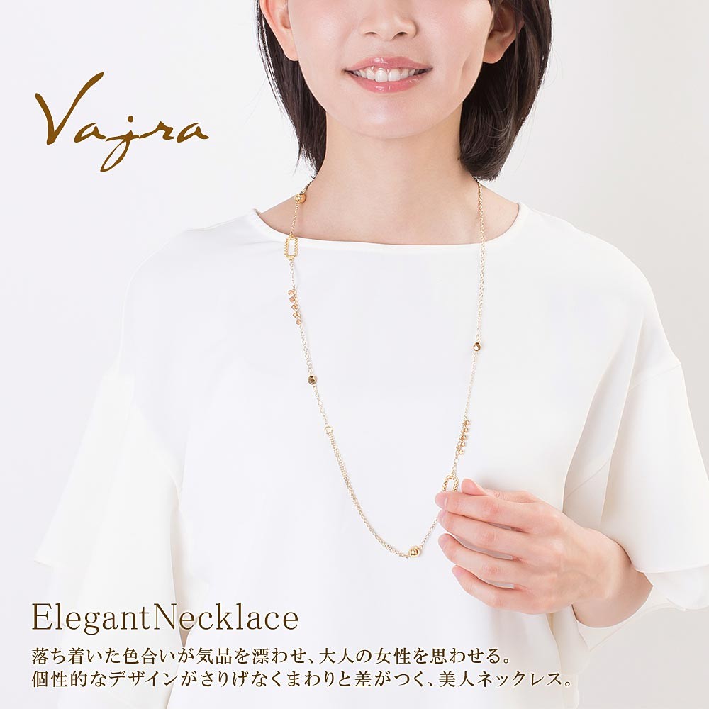 ロングネックレス レディース ネックレス ロング Vajra 日本製