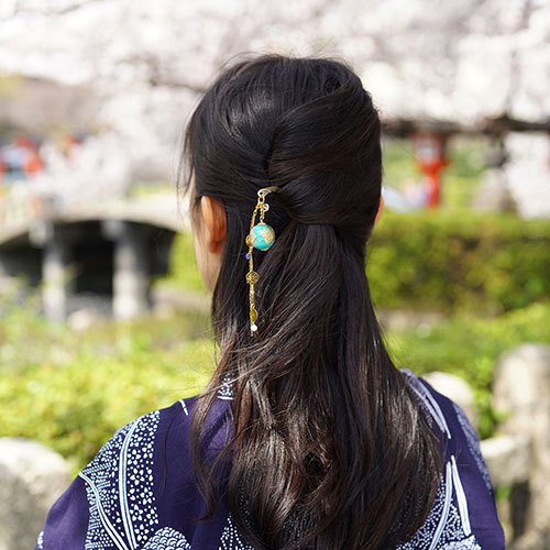 かんざし 京都清水坂ガラス館 正規 簪 ヘアアクセサリー 髪飾り