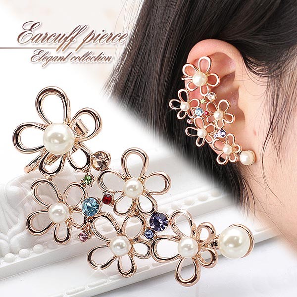 ete ☆ [フォーム] パール イヤーカフ ピンクゴールド 右耳用 Ear Cuff（イヤーカフ） ｜ ete／ete bijoux | エテ