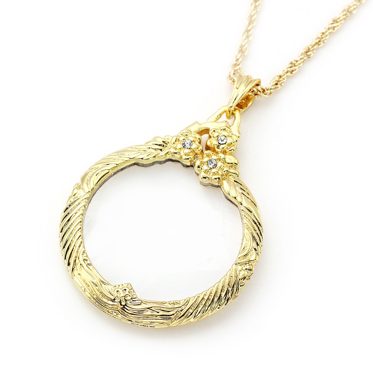 訳あり ルーペ ロングネックレス 拡大鏡 虫眼鏡 ロング ネックレス